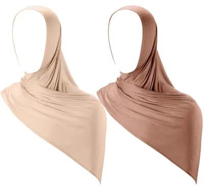 Produktbild von Set aus 2 Leichten Jersey Hijabs für Frauen