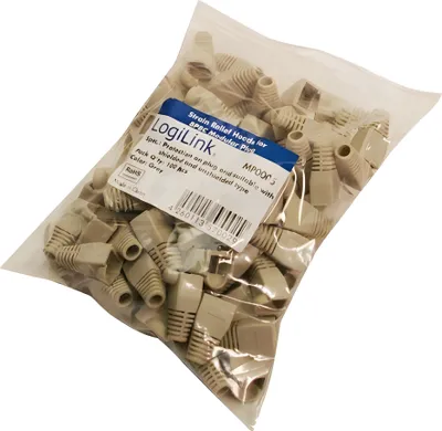 Produktbild von LogiLink MP0005, Kabelschuh, Grau, RJ-45, 100 Stück(e)