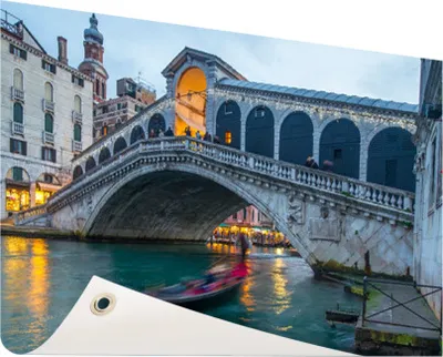 Produktbild von Gartenposter - 60x40 cm - Rialto-Brücke Venedig  - Modernes Wandbilder - Europäische Städte