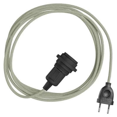 Immagine prodotto di Creative Cables - Snake Zig-Zag per paralume - Lampada plug-in con cavo in tessuto effetto Zig-Zag