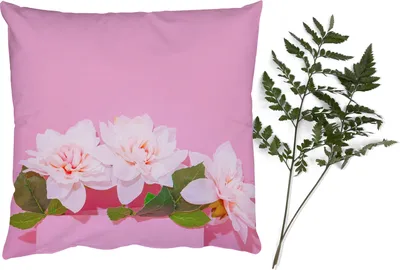 Produktbild von MuchoWow® Zierkissen Sofakissen Wohnzimmer Dekokissen 60x60 cm Blüte - Sommer - Rosa - Sitzfläche - Foto Polster
