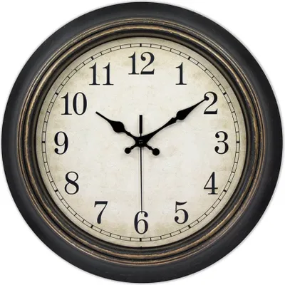 A close-up of a wall clock.