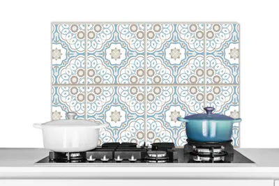 Obrázok produktu pre KitchenYeah® Splashback kitchen - Kuchynský splashback - Ochrana steny sporáka a drezu - Kvety - Portugalsko - Dizajn 80x55 - Alu-Dibond (alternatíva skleneného splashbacku) - Tepelne odolný - Splashback na sporák - Kuchynský splashback