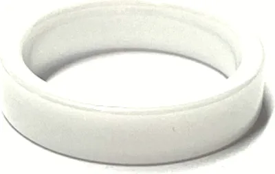 Produktbild von Keramik Ring weiß 5mm glatt Bandring Ehering Vorsteckring #56