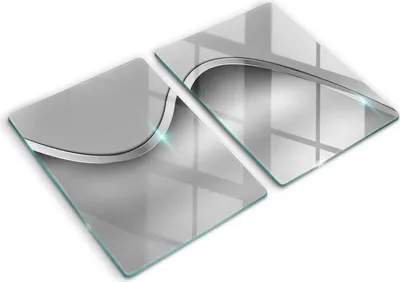Produktbild von Abdeckung Glas - Küchenabdeckung - 2x40x52 cm - Abdeckplatte -Metallabstraktion
