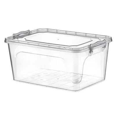 Produktbild von Aufbewahrungsbox Aufbewahrungsbehälter Transparentbox Kunststoffbox Klappbox Plastikbox mit Deckel 25L