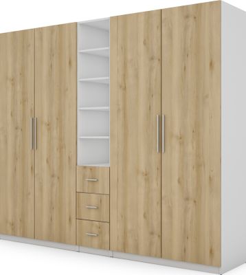 Meblast | Schrank 260/220; Weiß / Helles Buche Scandic - Premium Beschläge | Möbel, Modern, Eleganz