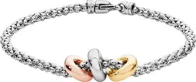 Produktbild von Mehrfarbiges 925 Sterling Silber (Rhodiniert) Damen - Armband - 19cm*2mm; TRS25761
