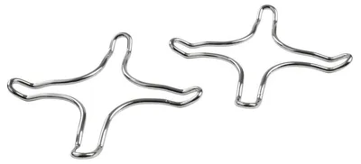 Immagine prodotto di FACKELMANN 45135 2x attacco/croce per piano cottura a gas | cromato | 125x125mm