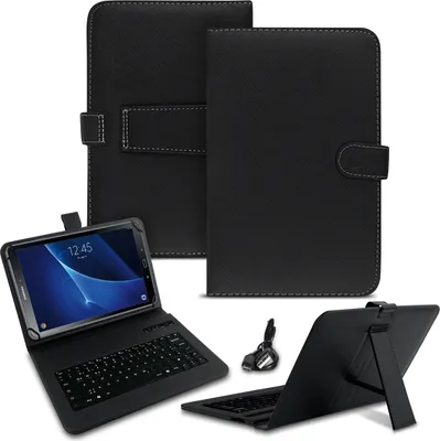 Produktbild von Tablet Schutz Hülle Samsung Galaxy Tab A6 10.1 Tasche Bluetooth Tastatur QWERTZFarben:Schwarz