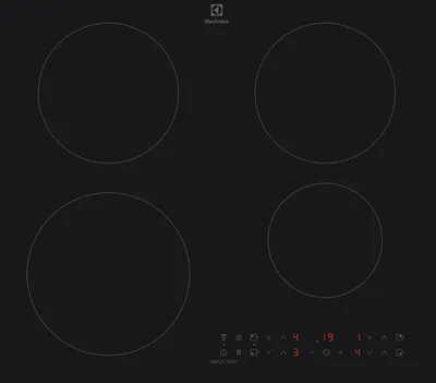 Produktbild von Electrolux Serie 500 EIT60433CT, Schwarz, Integriert, 60 cm, Zonen-Induktionskochfeld, Glas, 4 Zone(n)