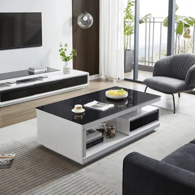 Produktbild von Luxus Couchtisch Ablagetisch Beistelltisch Glastisch Moderne Möbel Design