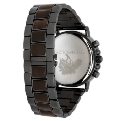 Produktbild von Edenhölzer Holzuhr Herren Armbanduhr Chronograph Holzarmband Hardlex Martinique Datumsanzeige