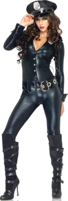 Produktbild von Leg Avenue Politessen-Outfit, 4-teilig - schwarz - M