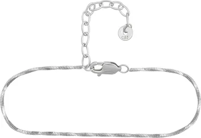 Produktbild von cai Armband 925/- Sterling Silber rhodiniert Schlangenkette vierseitig diamantiert gedreht