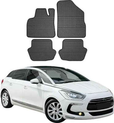 Image de Tapis de Sol pour Citroen DS5 2011-2015 Caoutchouc Noir