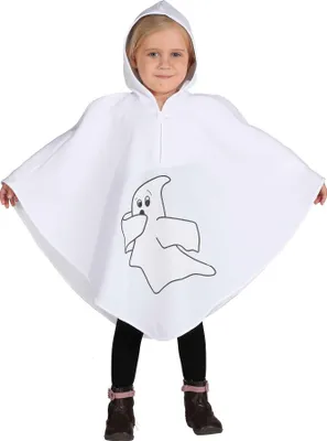Produktbild von Kapuzenumhang Gespenst Cape Kinder Halloween Karneval Fasching Kostüm 104-140