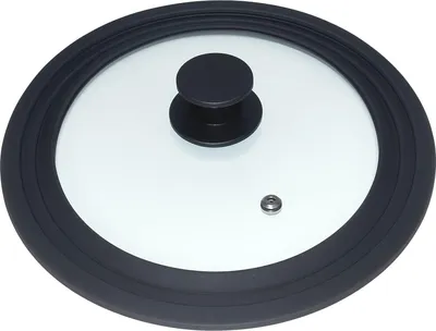 Image de Couvercle universel 24/26/28cm Couvercle de casserole Couvercle de poêle Couvercle en verre Couvercle de cuisson Couvercle en silicone noir