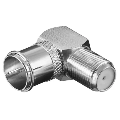 Produktbild von ORSEM F-Winkeladapter 90° Quick F-Stecker auf F-Buchse SAT Koaxialkabel 75 Ohm SAT TV Schnelstecker für Koaxialkabel vernickelt Silber