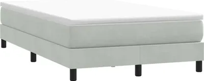 Produktbild von vidaXL Boxspringbett ohne Matratze Hellgrau 120x220 cm Samt
