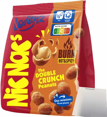Produktbild von Lorenz Nic Nac's Burn Hot & Spicy (110g Beutel) + usy Block