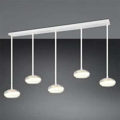 Productafbeelding van 5-lichts design hanglamp Tarsia wit