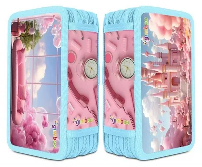 Zdjęcie produktu dla Piórnik Sweet Gimboo 3-komorowy z wyposażeniem