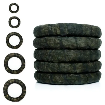 Image de Couronnes en paille avec feutre - Lot de 5 pièces - Diamètre 40 cm