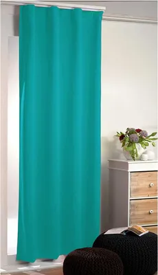 Zdjęcie produktu dla Zasłona zaciemniająca z taśmą marszczącą, rozmiar: 270x245cm, kolor: turkusowy