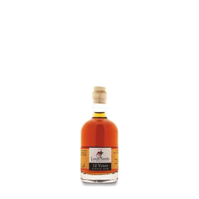 Produktbild von Louis Santo 12 Jahre Premium Rum | Bourbon und Pedro Ximenez Sherry Cask Finish | Probierflasche | 0,1l | 40% Vol.