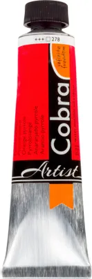 Image de Cobra Artist peinture à l'huile à mélanger avec de l'eau en tube 40 ml, pyrolo orange 278