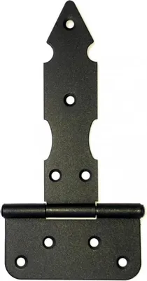 Produktbild von BKshop | Scharnier - Zier-Scharnier - 120 mm - Schwarz - Robust, Wetterfest, Elegant - Ideal für Tore und Zäune
