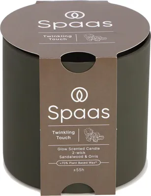 Produktbild von Spaas Glow Duftkerze mit 2 Dochten, 55 Stunden – funkelnder Touch | 3 Stück