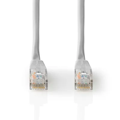 Produktbild von Nedis CAT5e-Netzwerkkabel - U/UTP - RJ45 Stecker - RJ45 Stecker - 15.0 m - Rund - PVC - Grau - Label