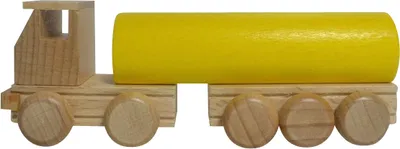 Produktbild von Holzspielzeug Tanklastzug bunt Länge ca. 15 cm NEU