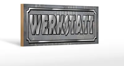Produktbild von Holzschild Hinweis 27x10cm Werkstatt