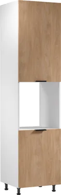 Produktbild von Mikrowellenumbauschrank 60 x 247 x 58 cm Küchenschrank Küchenblock, Sorento D60PWN Sonoma Eiche/Weiß