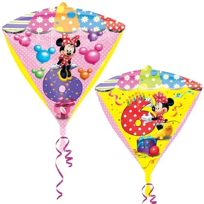 Produktbild von Minnie Maus Zahl 6 Folienballon UltraShape