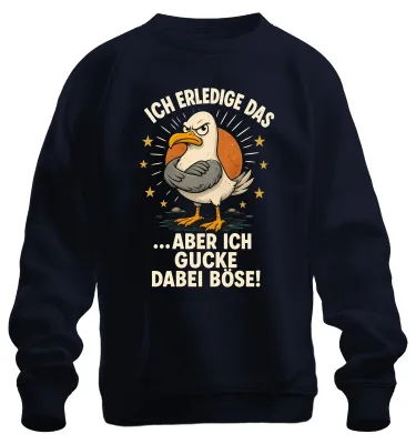 Obrázek produktu pro Já to udělám, ale při tom si prohlížím tričko s nápisem "Statement", které je sarkastické, a také svetr, barva námořnická, velikost S