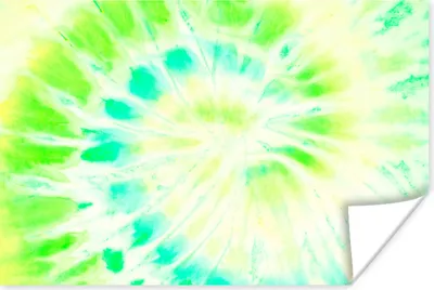 Produktbild von MuchoWow® Poster Krawattenfärbung - Kunst - Gelb - Grün 120x80 cm - Bilder