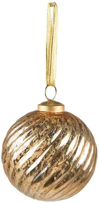 Produktbild von Clayre & Eef 6GL3829 Christbaumkugel Ø 9 x 10 cm, goldfarben