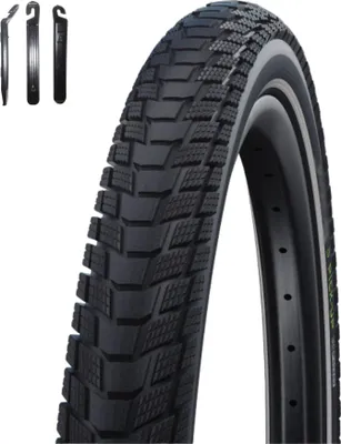 Produktbild von 1 x Schwalbe Pick Up Performance Super Defense Fahrradreifen Schwarz/Reflex 55-559 (26 x 2.15) inkl. Reifenheber