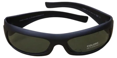 Zdjęcie produktu dla Okulary przeciwsłoneczne Benetton United Colors of Benetton, czarne, w stylu retro, uniseks