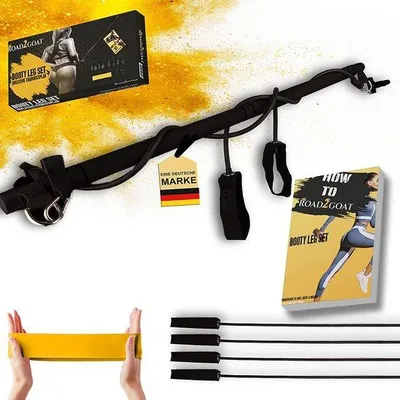 Image de Kit d'entraînement pour les jambes avec bande élastique et poignées