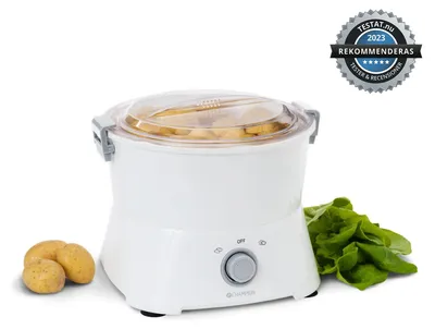 Immagine prodotto di Pelapatate con centrifuga per insalata, capacità 1 kg, bianco