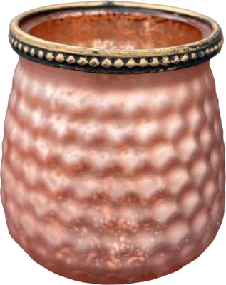 Produktbild von Windlicht -Cordell- Glas 10cm rosa-misty