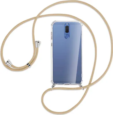 Produktbild von Handykette Backcover-Schutzhülle mit Band (Metall silberfarben) für Huawei Mate 10 Lite / G10 - caramel