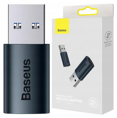 Obrázek produktu pro Baseus Ingenuity Series Mini przejściówka adapter USB 3.1 OTG do USB Typ C niebieski (ZJJQ000103)