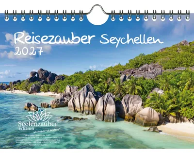 Produktbild von Reisezauber Seychellen DIN A5 Kalender für 2027 Urlaub Reise Strand Meer - Seelenzauber
