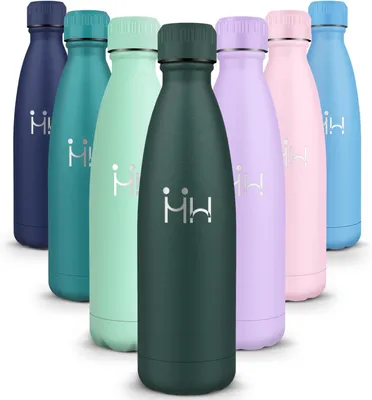 Produktbild von Edelstahl Wasserflasche 750 ml, Doppelwandig, Vakuumisoliert, Hält Kalt 24h, Auslaufsicher, für Sport